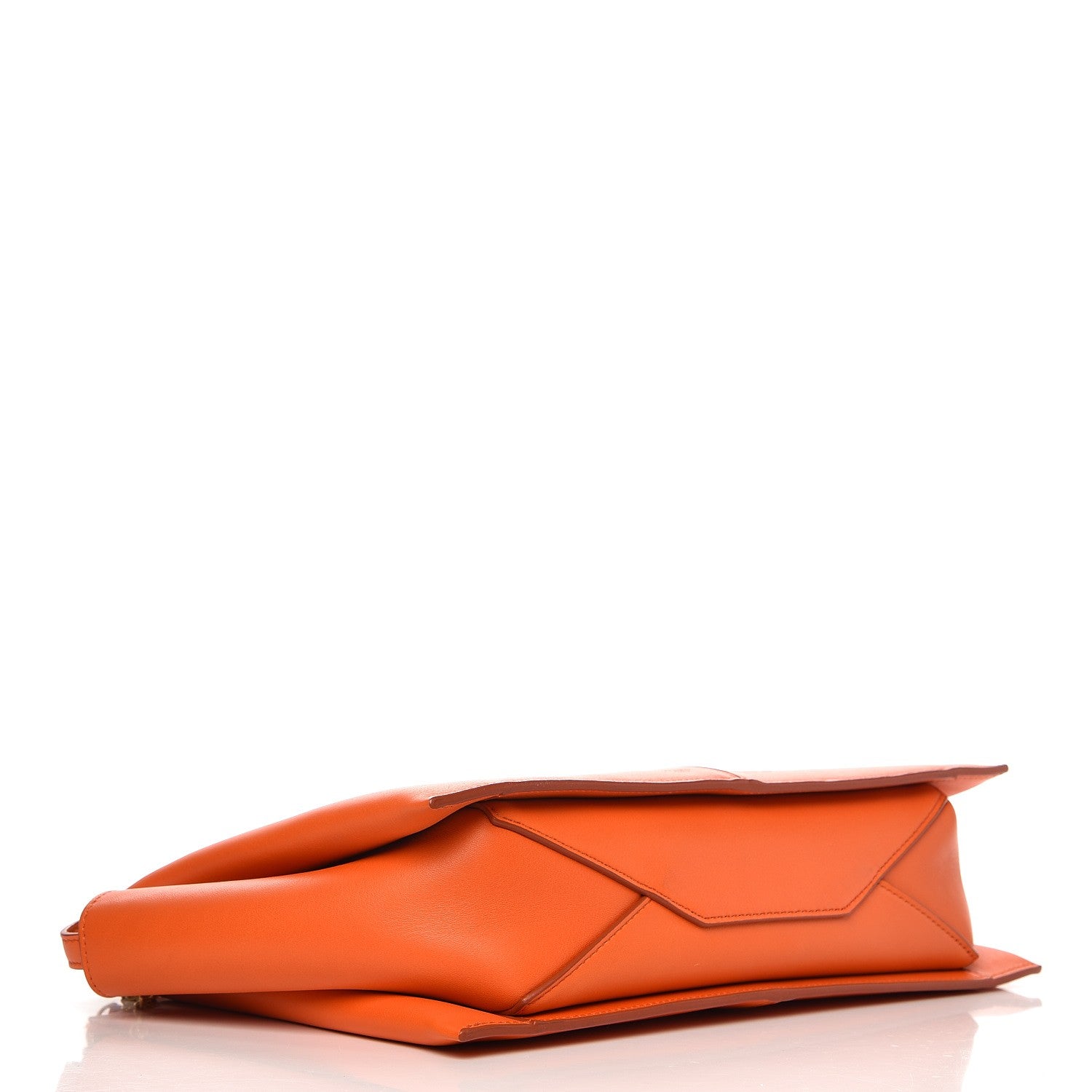 Celine Supple Natural Calfskin Tri-Fold Clutch Orange 4 of 7