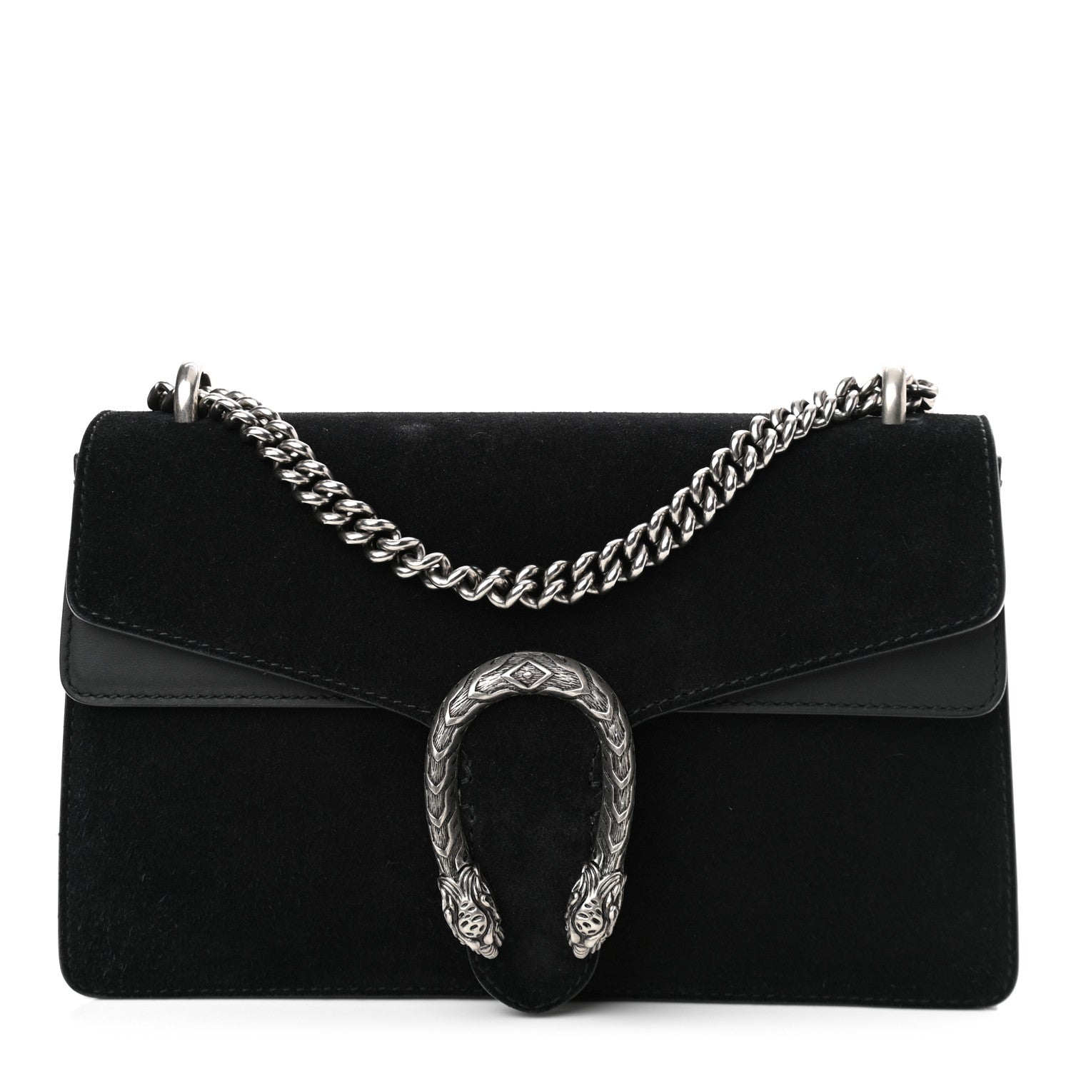Gucci Suede Small Dionysus Shoulder Bag Black 1 of 9