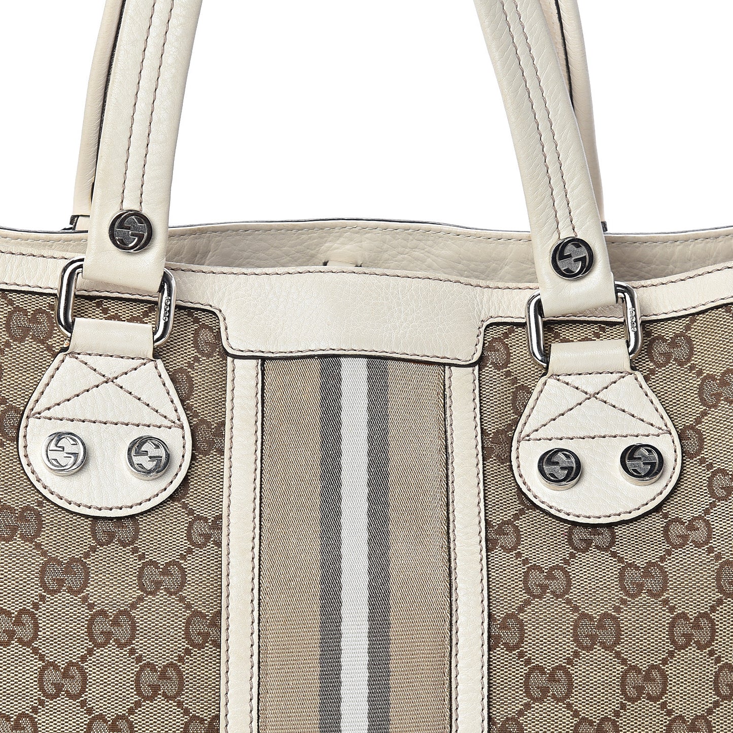 Monogram Web Sunset Tote Off White