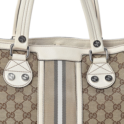 Gucci Monogram Web Sunset Tote Off White 7 of 9