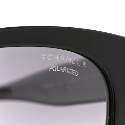 Chanel Acetate Polarized Pearl CC Square Sunglasses 5482-H-A Black 7 of 9