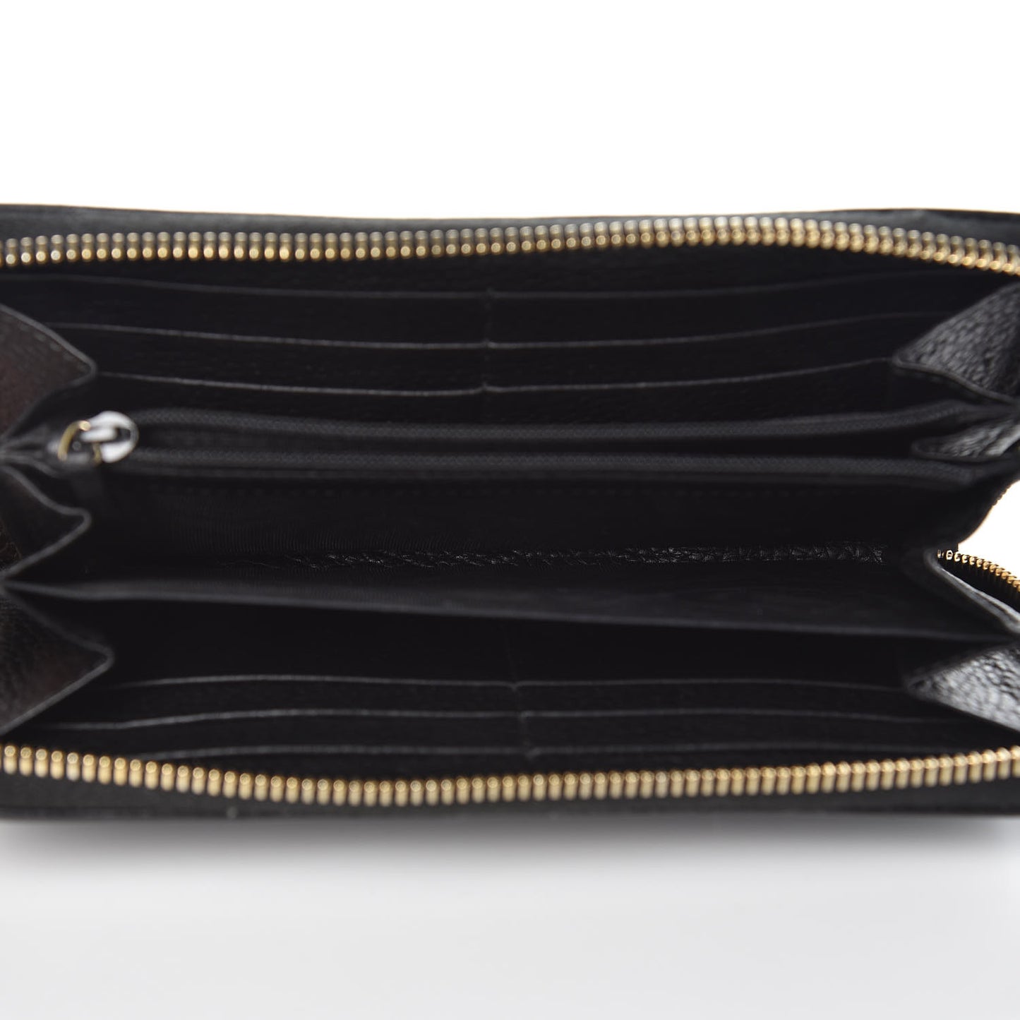 Calfskin Soho Zip Around Wallet Black