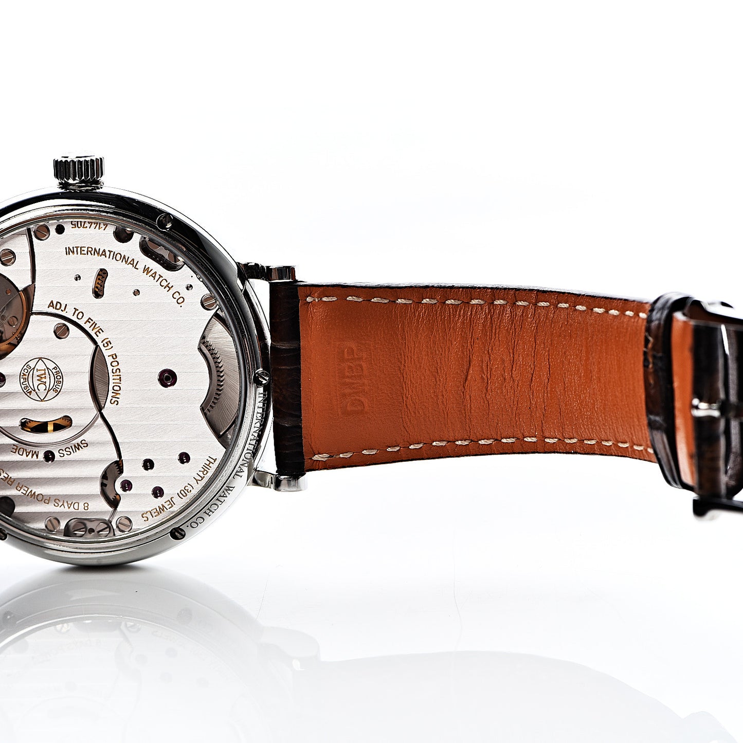 Stainless Steel 18K Rose Gold Alligator 45mm Portofino Manual Winding Watch IW510103