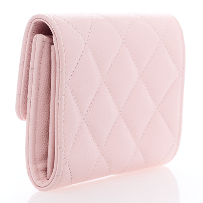 Chanel Caviar Quilted Crystal Enamel Flap Card Holder Pink 3 of 7