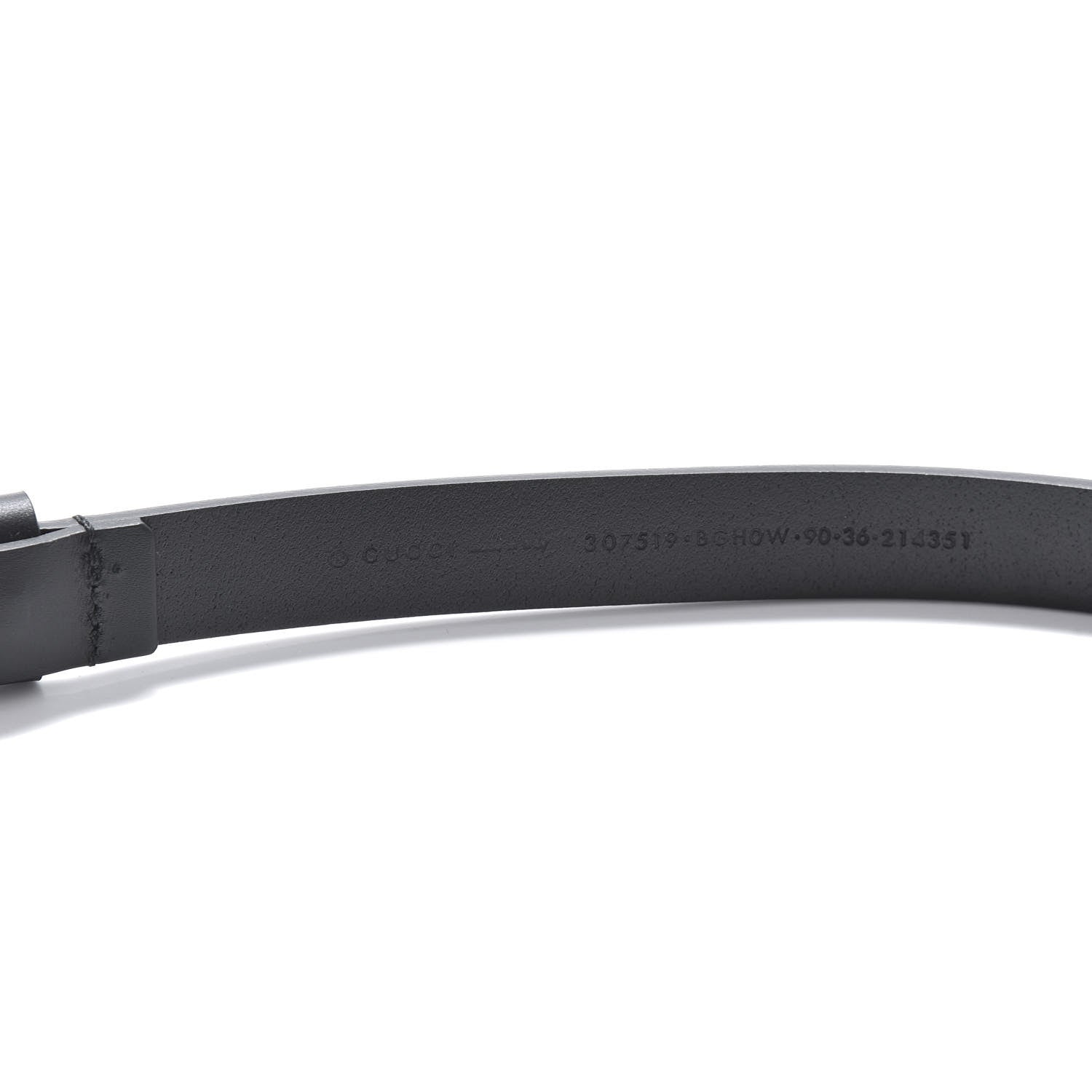 Gucci Calfskin Horsebit Buckle Belt 90 36 Black 5 of 5