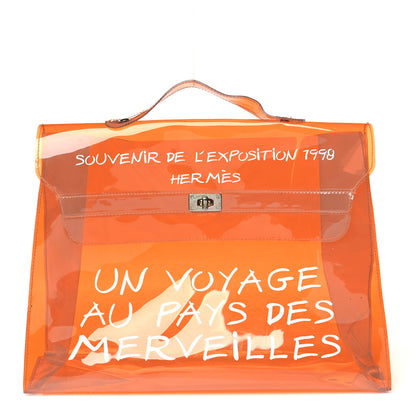 Hermes Vinyl Souvenir De L'Exposition Kelly Orange 1 of 9