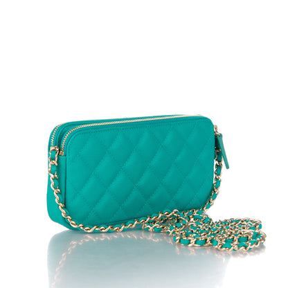 Chanel Caviar Quilted Small Clutch With Chain Turquoise 3 of 8