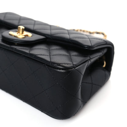 Chanel Lambskin Quilted Mini Rectangular Pearl Crush Flap Black 9 of 10