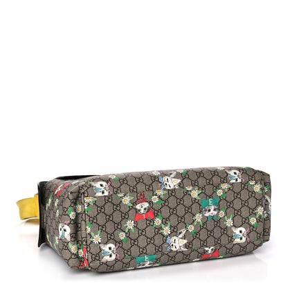 Gucci GG Supreme Monogram Love Pets Diaper Bag Yellow 5 of 15