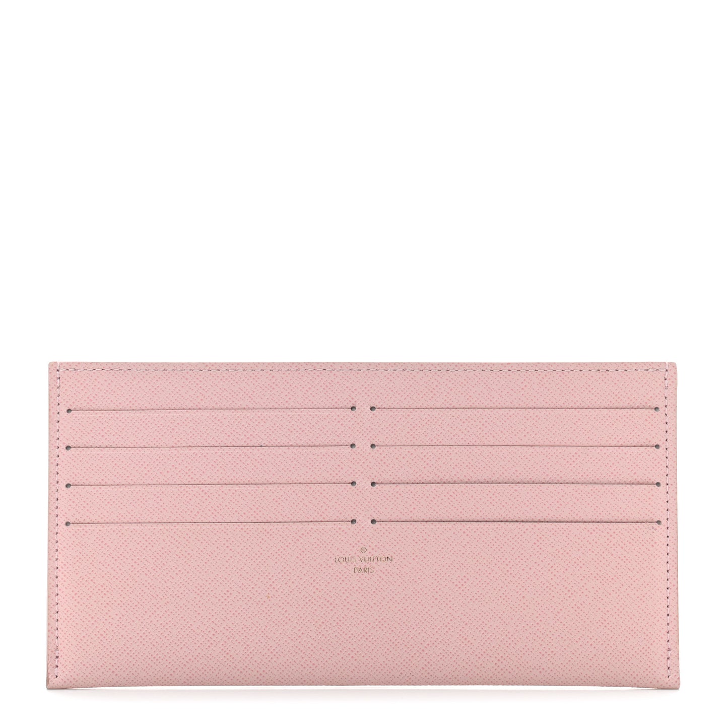 Calfskin Felicie Card Holder Insert Rose Poudre