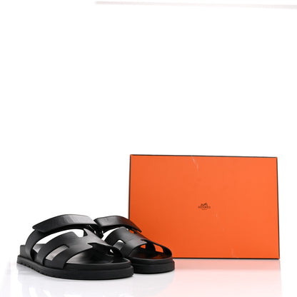 Hermes Calfskin Womens Chypre Sandals 39 Black 12 of 12