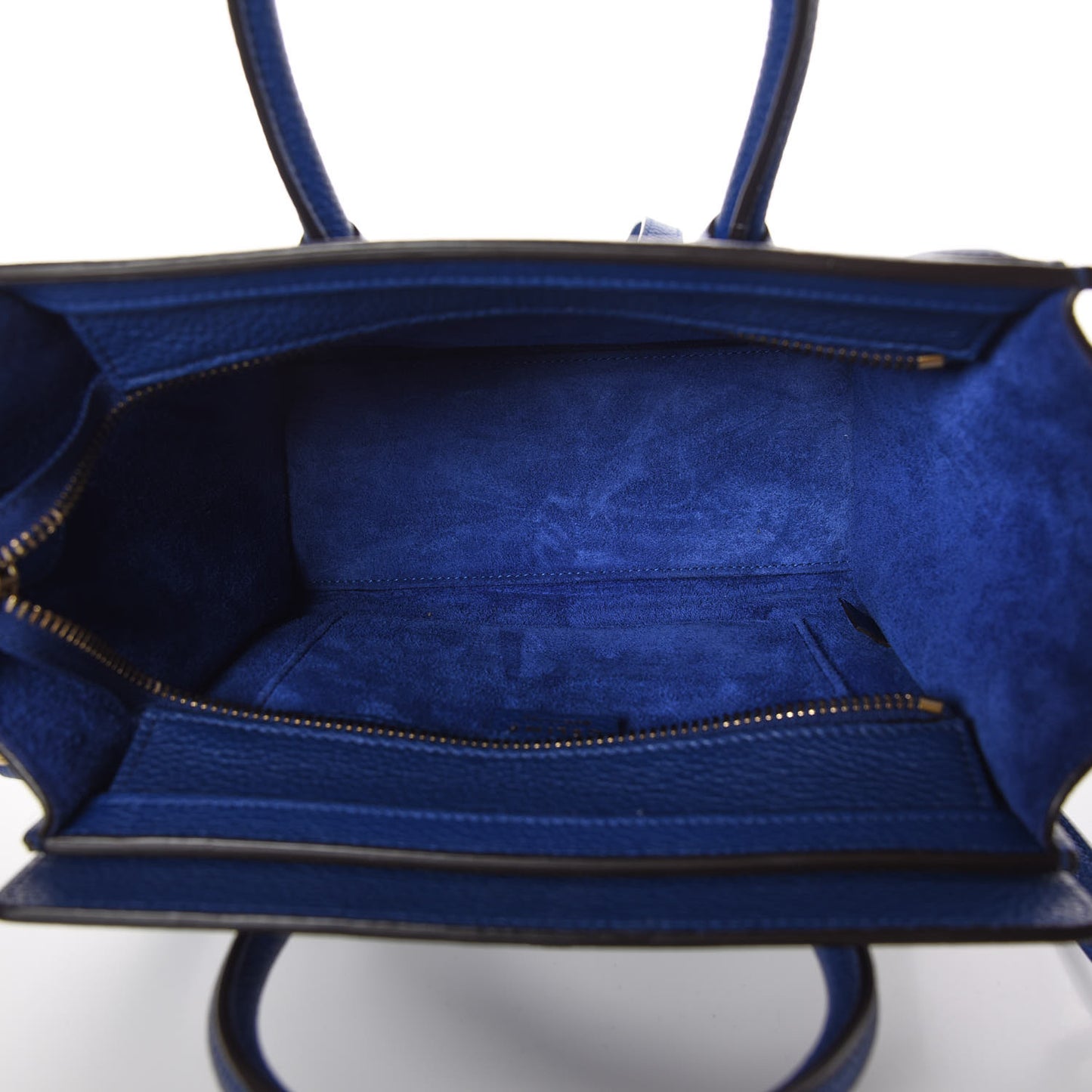 Drummed Calfskin Nano Luggage Indigo