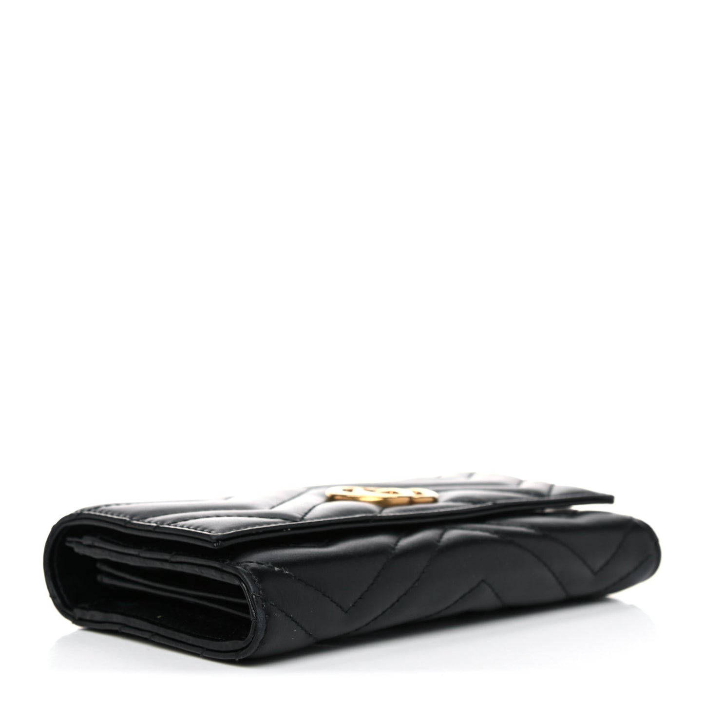 Calfskin Matelasse GG Marmont Continental Wallet Black