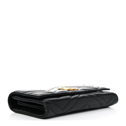 Gucci Calfskin Matelasse GG Marmont Continental Wallet Black 4 of 20