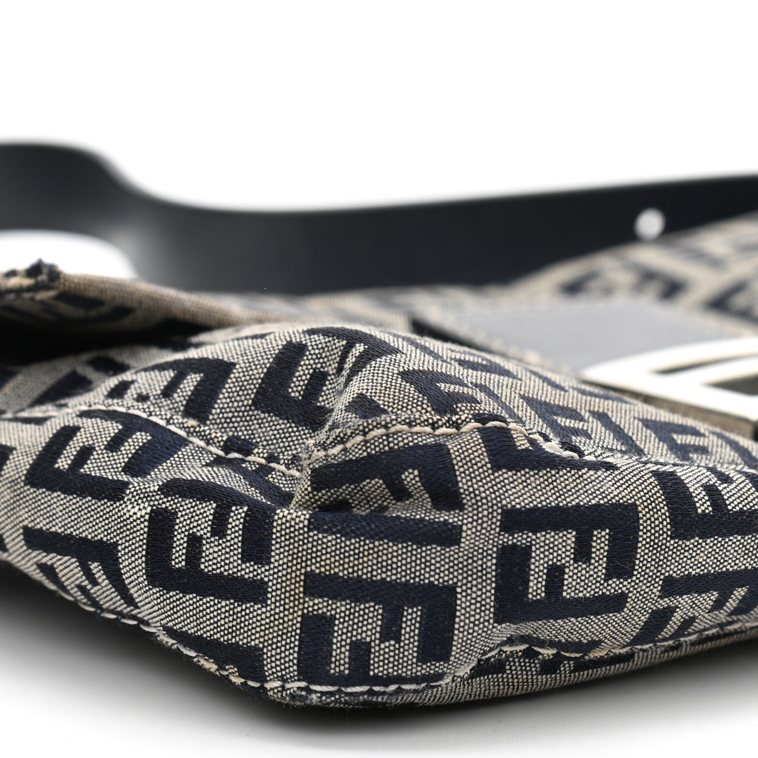 Fendi Zucchino Baguette Navy 8 of 10