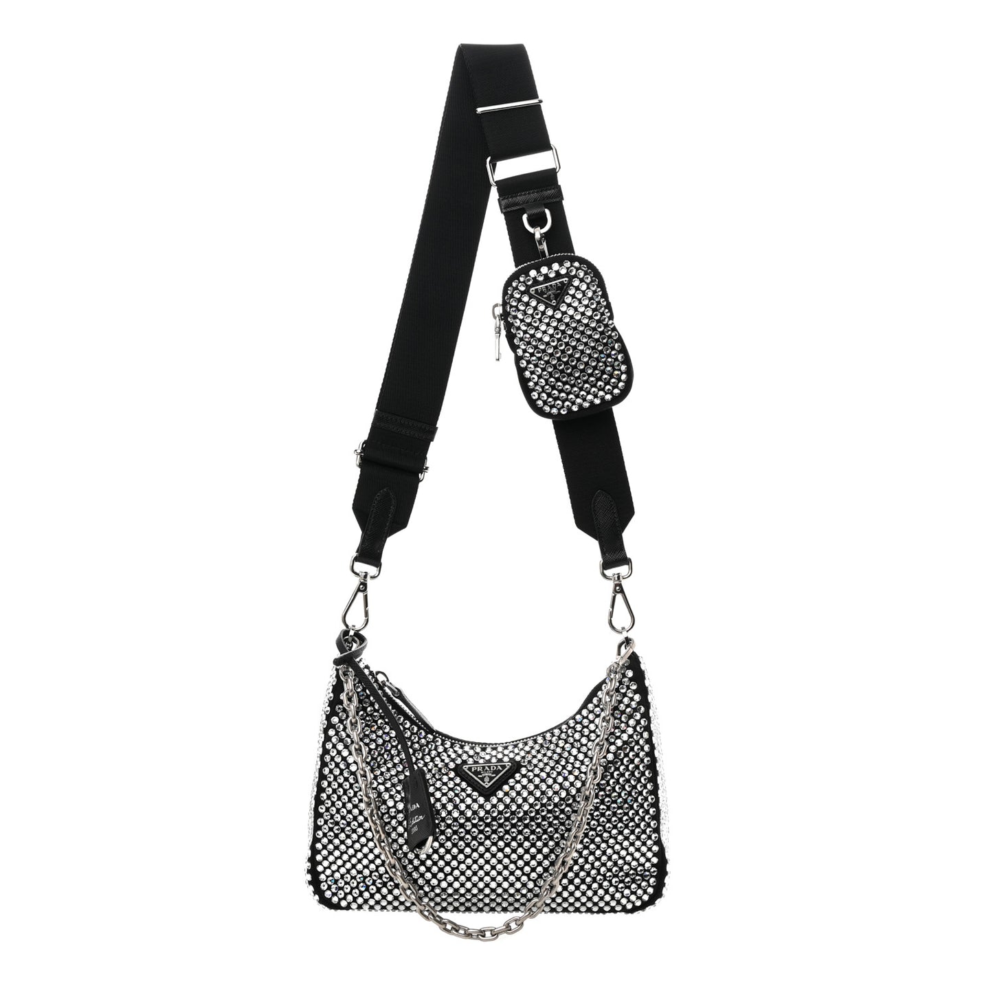 Satin Crystal Re-Edition 2005 Shoulder Bag Cristal
