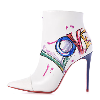 Christian Louboutin Calfskin In Love 100 Booties 38.5 White 1 of 7