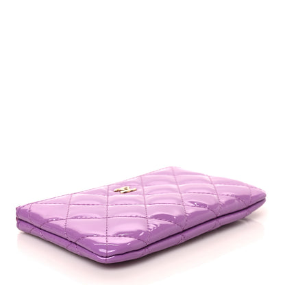Chanel Patent Quilted Small Cosmetic Case Purple 8 of 8