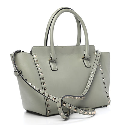 Valentino Garavani Vitello Small Rockstud Double Handle Tote Green Tea Sorbet 2 of 9