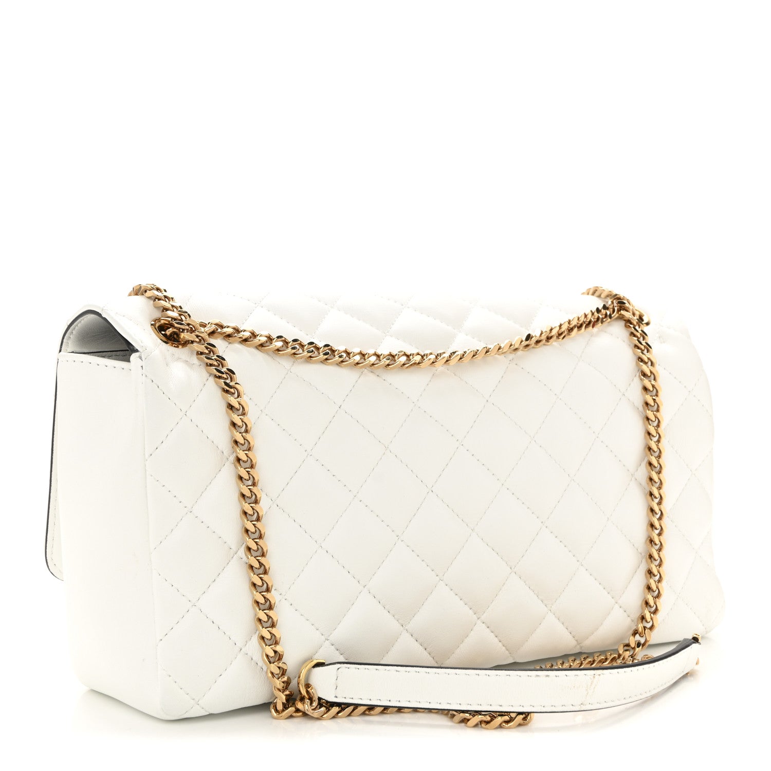 Versace Nappa Quilted Medusa Medium Chain Crossbody White 3 of 14