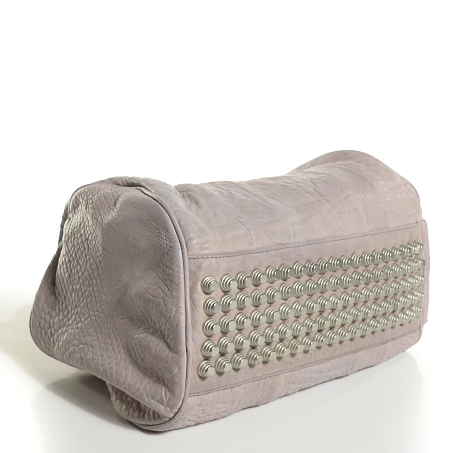Alexander Wang Pebbled Lambskin Rocco Grey Silver Hardware 4 of 6