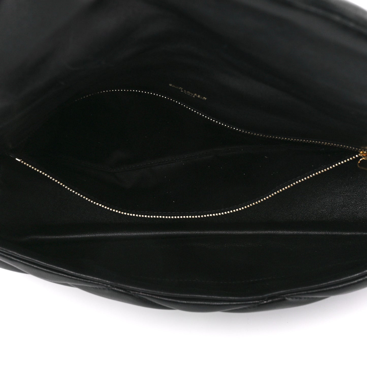 Lambskin Quilted Sade Puffer Envelope Clutch Black