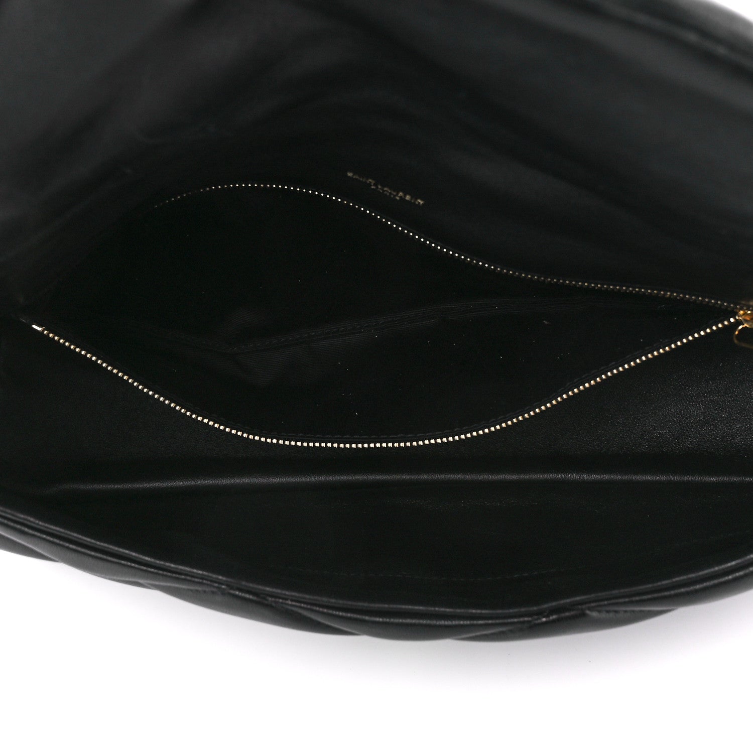 Saint Laurent Lambskin Quilted Sade Puffer Envelope Clutch Black 6 of 13