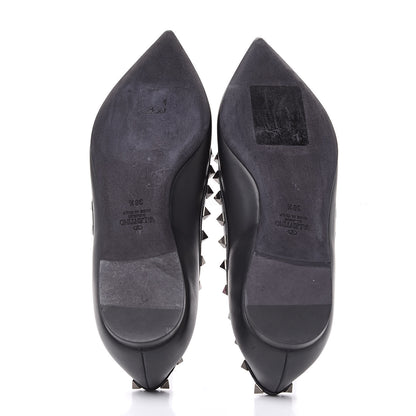 Valentino Garavani Nappa Rockstud Ballerina Flats 38.5 Black 5 of 10