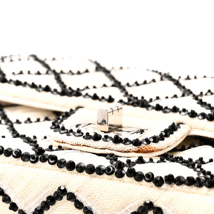 Chanel Sequin Mesh Quilted 224 Reissue Flap White Black 11 of 11