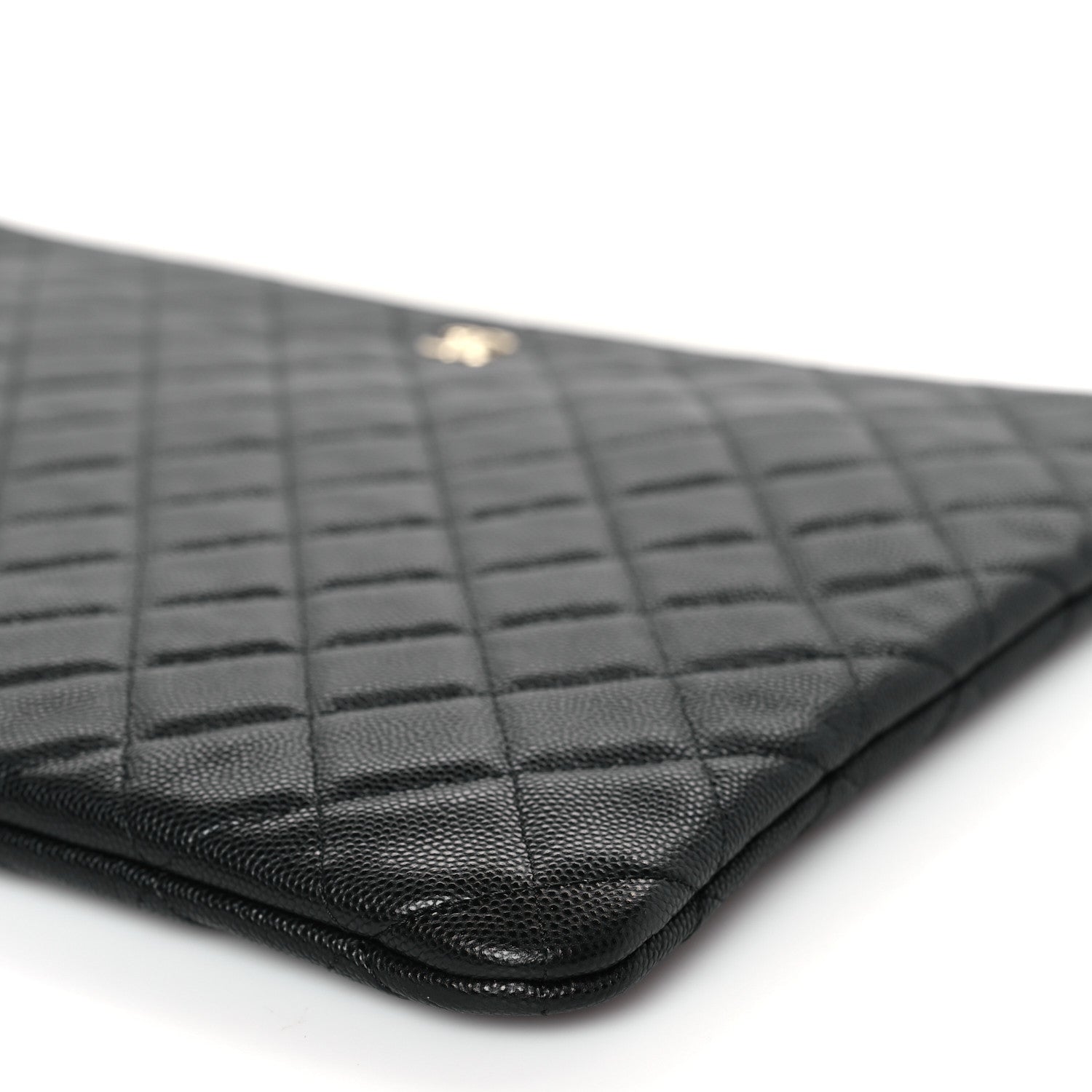 Chanel Caviar Quilted Large Cosmetic Case Black 9 of 10