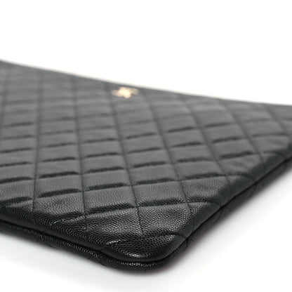 Chanel Caviar Quilted Large Cosmetic Case Black 9 of 10
