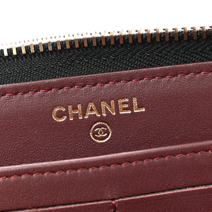 Chanel Aged Calfskin Quilted Lucky Charms 2.55 Reissue Zip Around Wallet Black 8 of 13