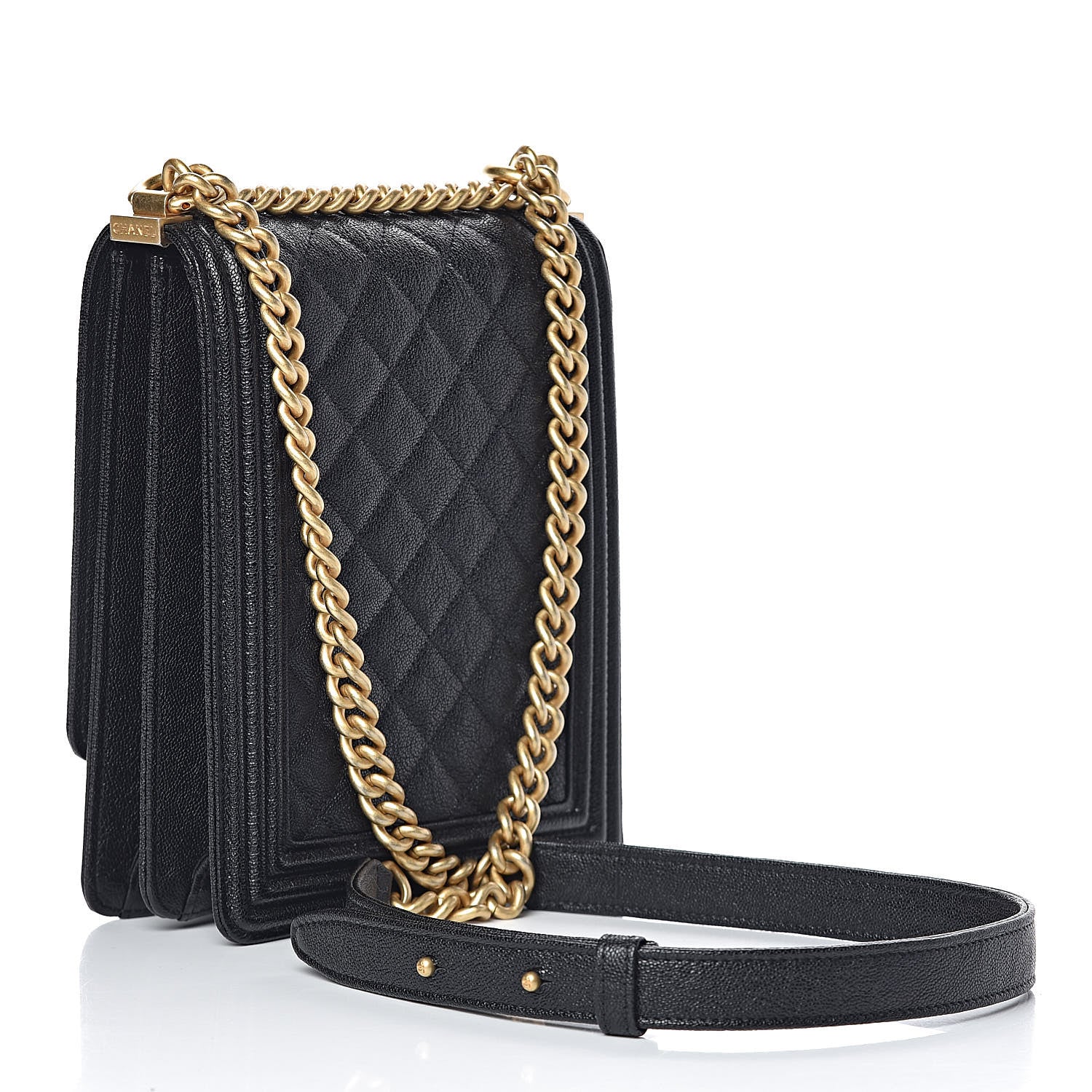 Chanel Caviar Quilted North South Boy Flap Black 3 of 10