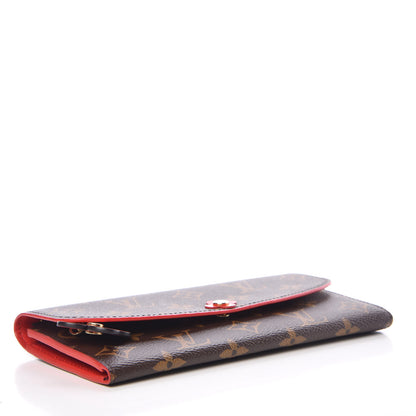 Louis Vuitton Monogram Bloom Flower Emilie Wallet Coquelicot 4 of 11