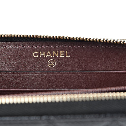 Chanel Caviar Quilted Small Zip Around Wallet Black 6 of 9