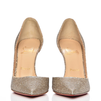 Christian Louboutin Glitter Luminor Iriza 100 Pumps 36.5 Gold 2 of 8