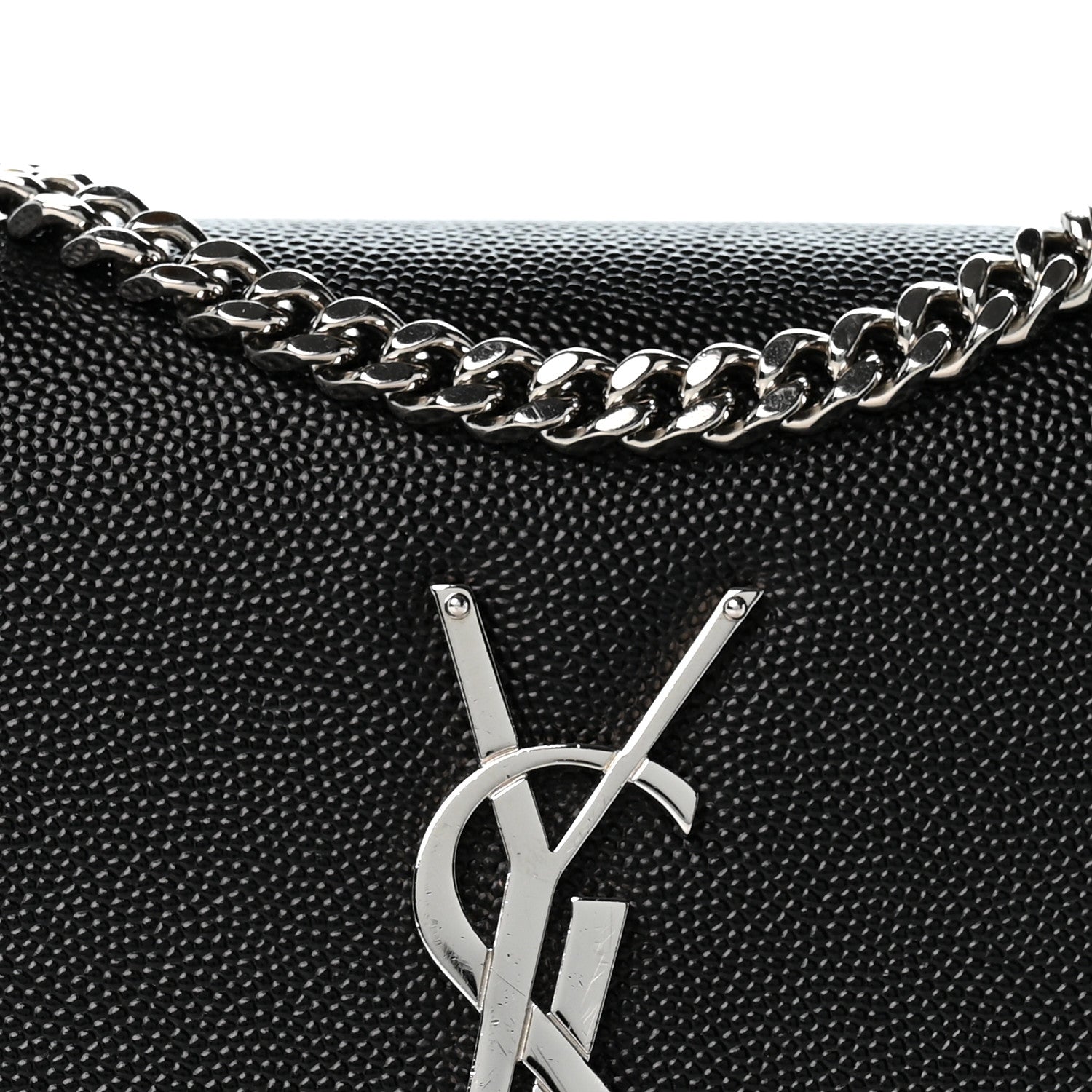 Saint Laurent Grain De Poudre Small Monogram Kate Satchel Black 7 of 11