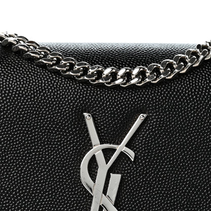 Saint Laurent Grain De Poudre Small Monogram Kate Satchel Black 7 of 11