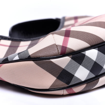 Burberry Nova Check Small Barton Hobo Black 6 of 11