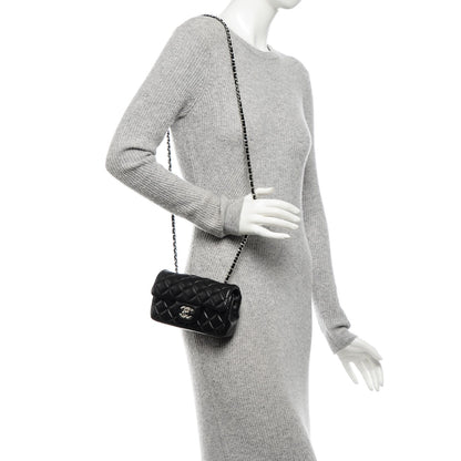 Chanel Lambskin Quilted Extra Mini Flap Black 2 of 7