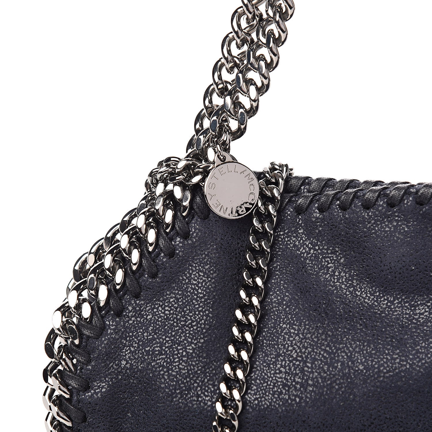 Stella McCartney Shaggy Deer Mini Falabella Fold Over Tote Navy 9 of 9