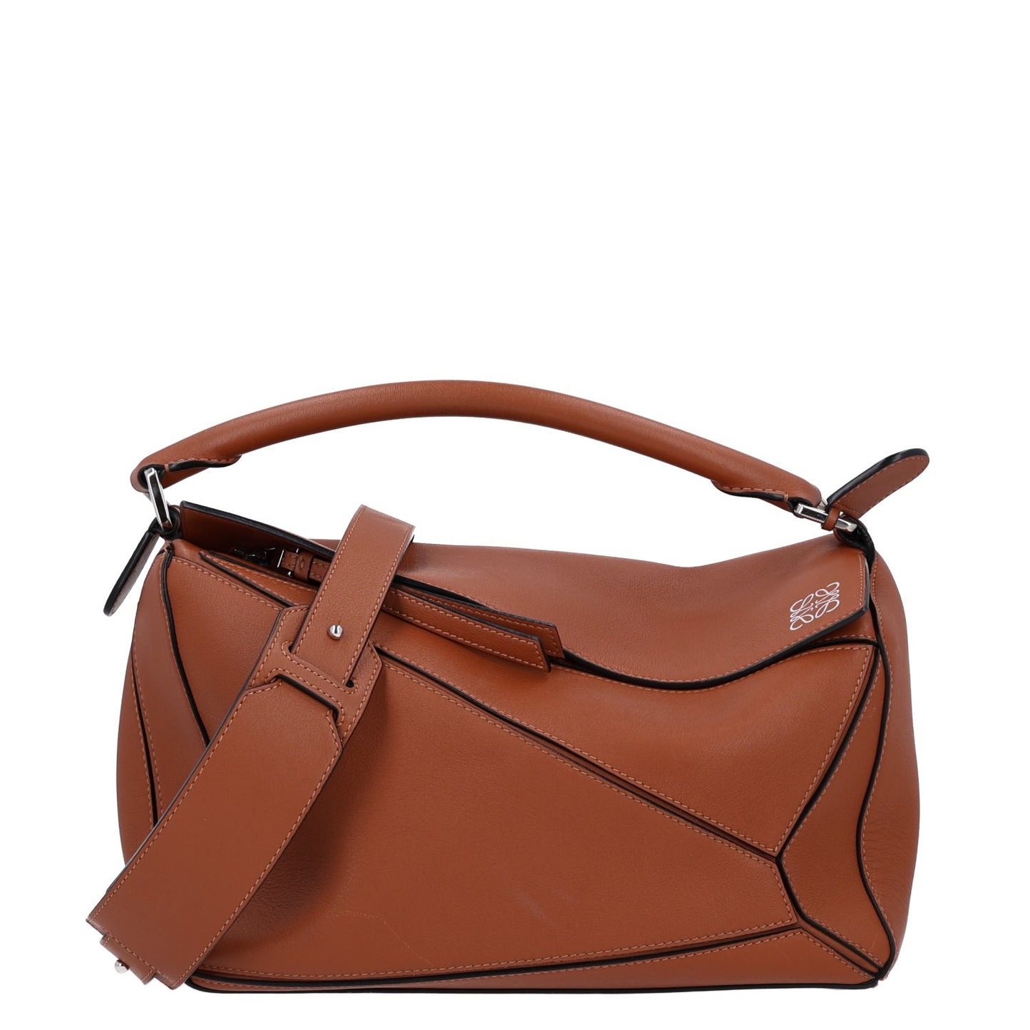 Calfskin Medium Puzzle Bag Tan