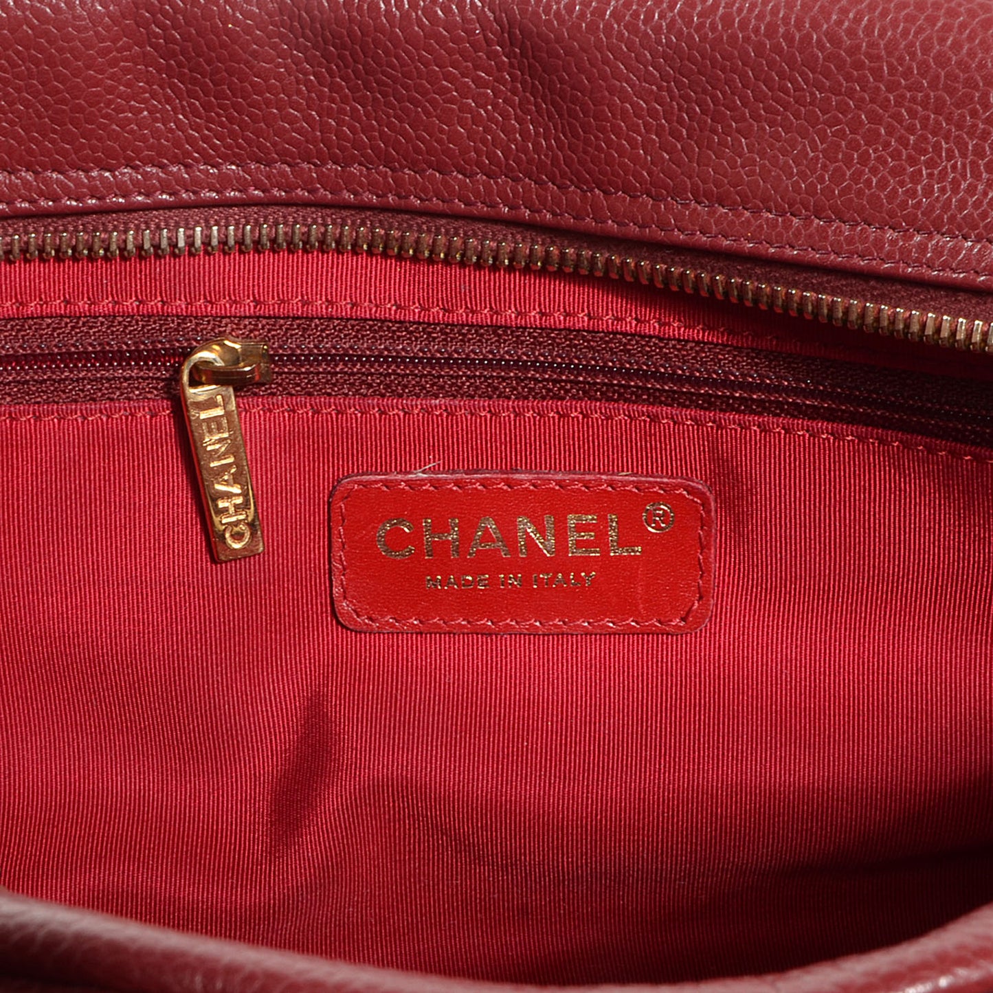 Caviar Quilted Small Bowler Red