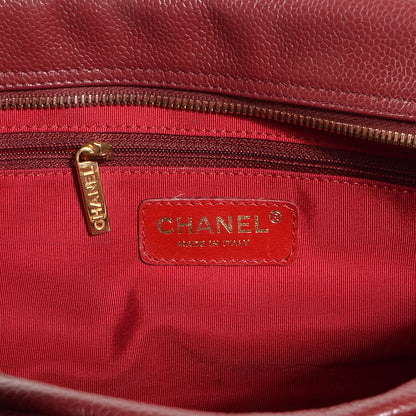 Chanel Caviar Quilted Small Bowler Red 6 of 7
