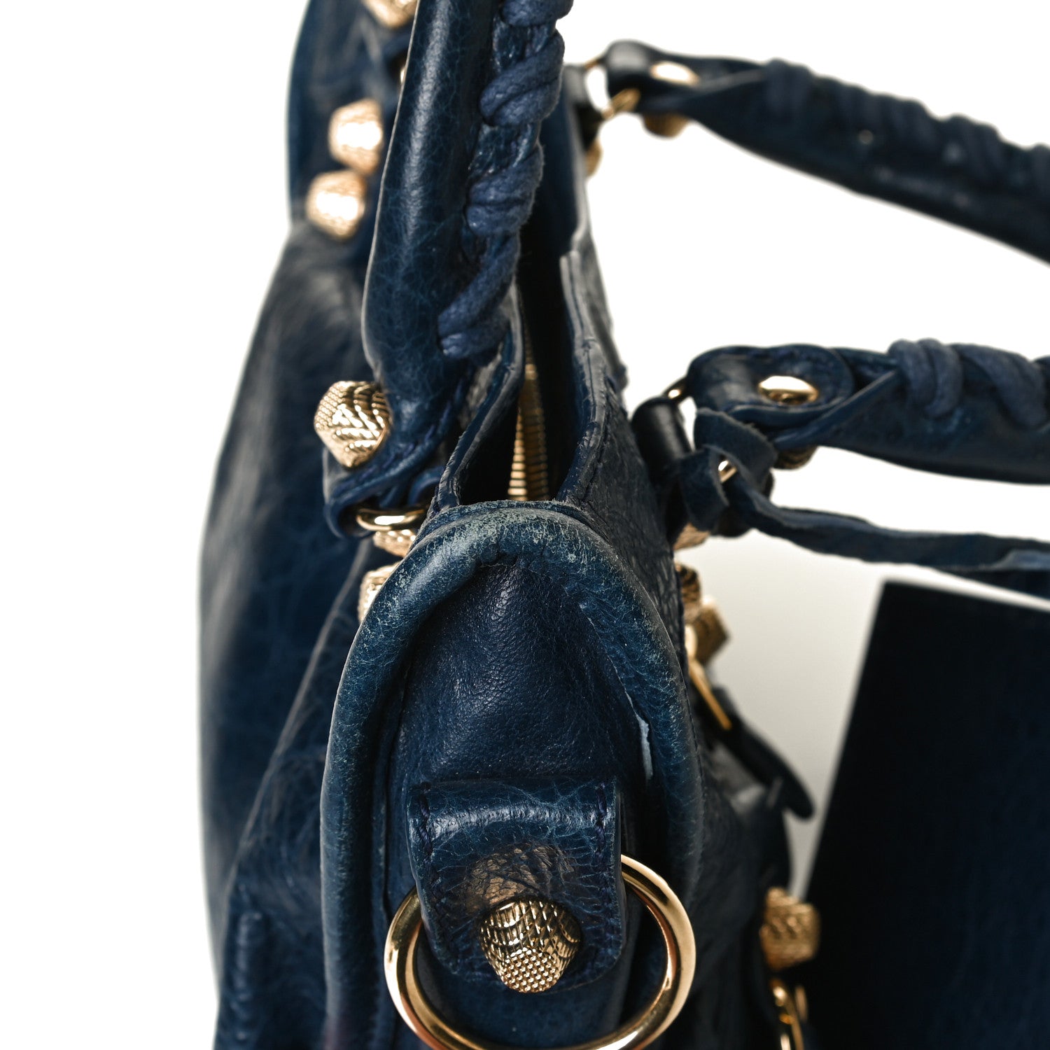 Balenciaga Agneau Giant 12 Gold Hardware Mini City Bleu Mineral 15 of 20