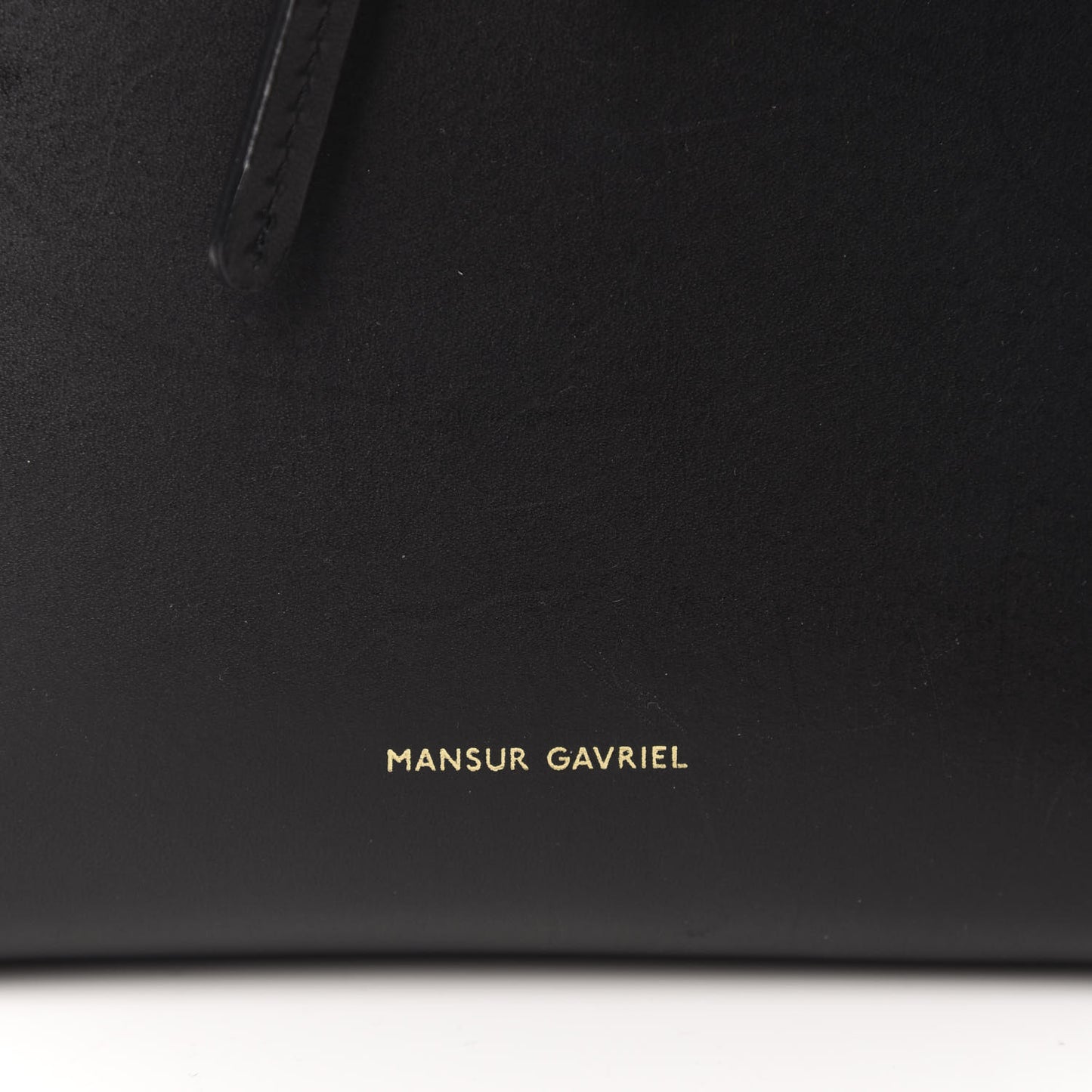 Vegetable Tanned Calfskin Mini Bucket Bag Black Flamma