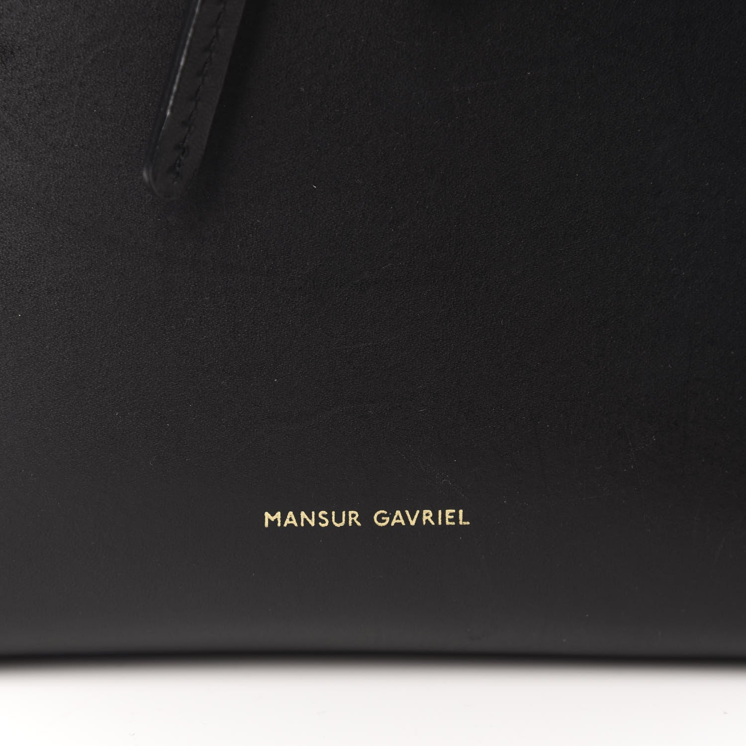 Mansur Gavriel Vegetable Tanned Calfskin Mini Bucket Bag Black Flamma 10 of 12