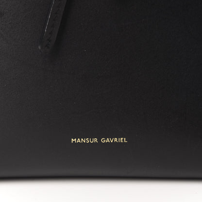 Mansur Gavriel Vegetable Tanned Calfskin Mini Bucket Bag Black Flamma 10 of 12