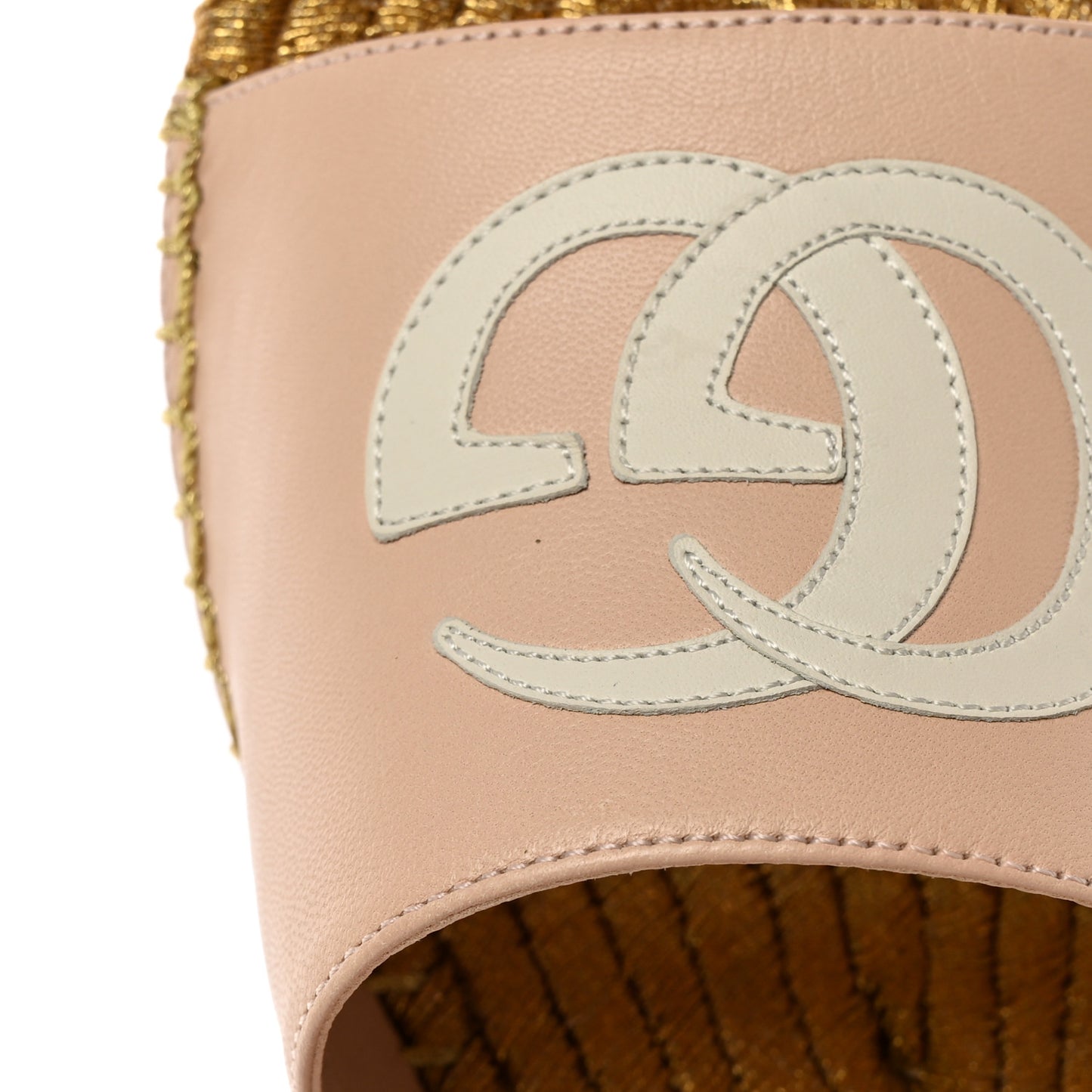 Malaga Kid Lifford Calfskin GG Mid Heel Slide Sandals 37 Skin Rose Dusty White