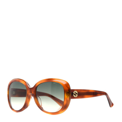Gucci Round Sunglasses GG0140SA Avana Green 1 of 8